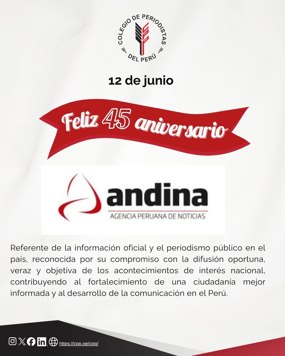 Andina aniversario